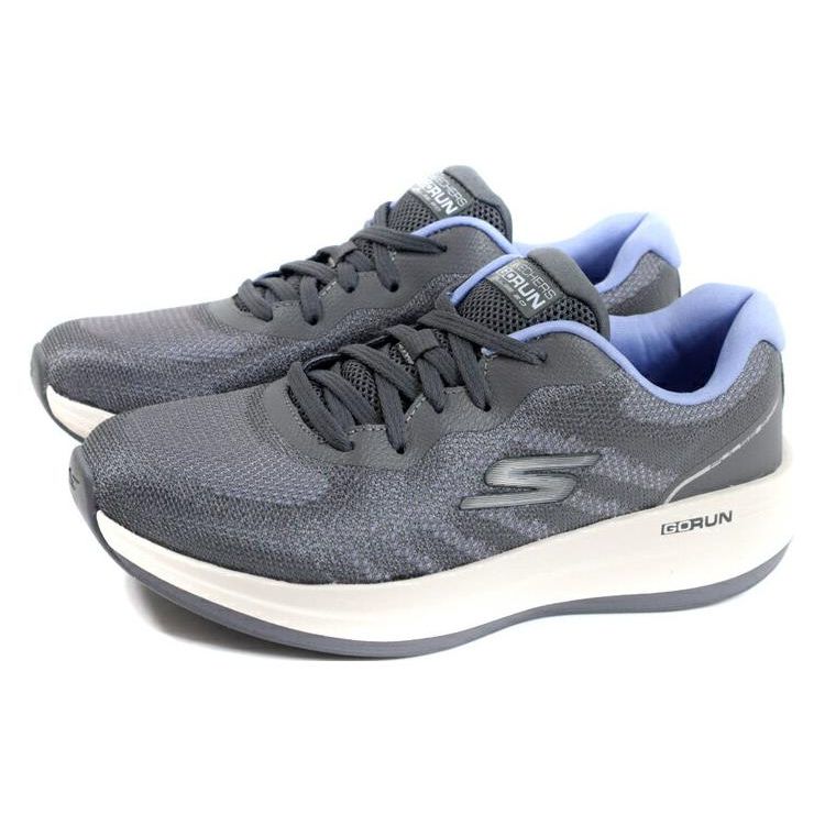 Skechers Удобные Прочные Дышащие Низкие Кроссовки для Бега Женские Кроссовки Серый Синий 129106-CCBL