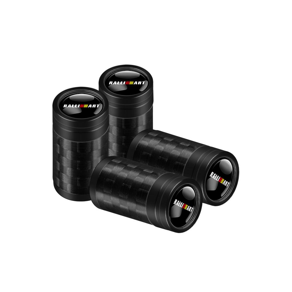 zjvc8 4pcs Car Tire Valve Air Port Stem Cover Caps For Mitsubishi Ralliart ASX Lancer Cross Pajero Fastener Converter Auto Accessories