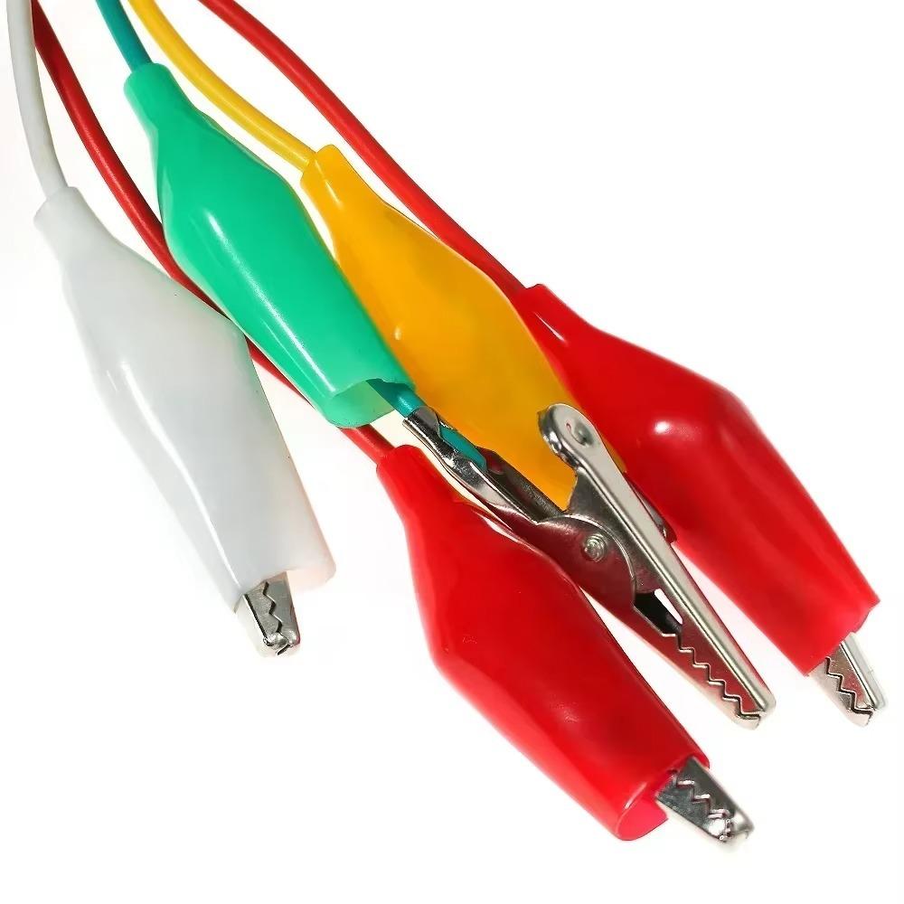 10pcs/set New 28/35/45mm Alligator Clips Double-ended with Wires Test Leads Roach Clip DIY Test Jumper Wire Electrical Testing