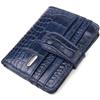 Interesting Wallet Made of Genuine Leather with Crocodile Embossing CANPELLINI Purse 21687 Blue