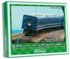 Green Max N Gauge Slot 81 Series Shinaza Mitoza Blue Set with 2 White Lines Colored Economy Kit 19506 Railway Model Passenger Car 6-Car