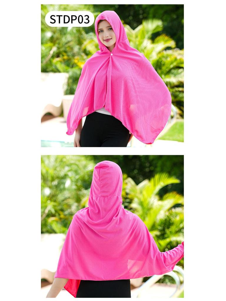 Cooling Quick-Dry Beach Shawl: Diving, Sun Protection, Summer Cycling, Quick-Drying Cape.