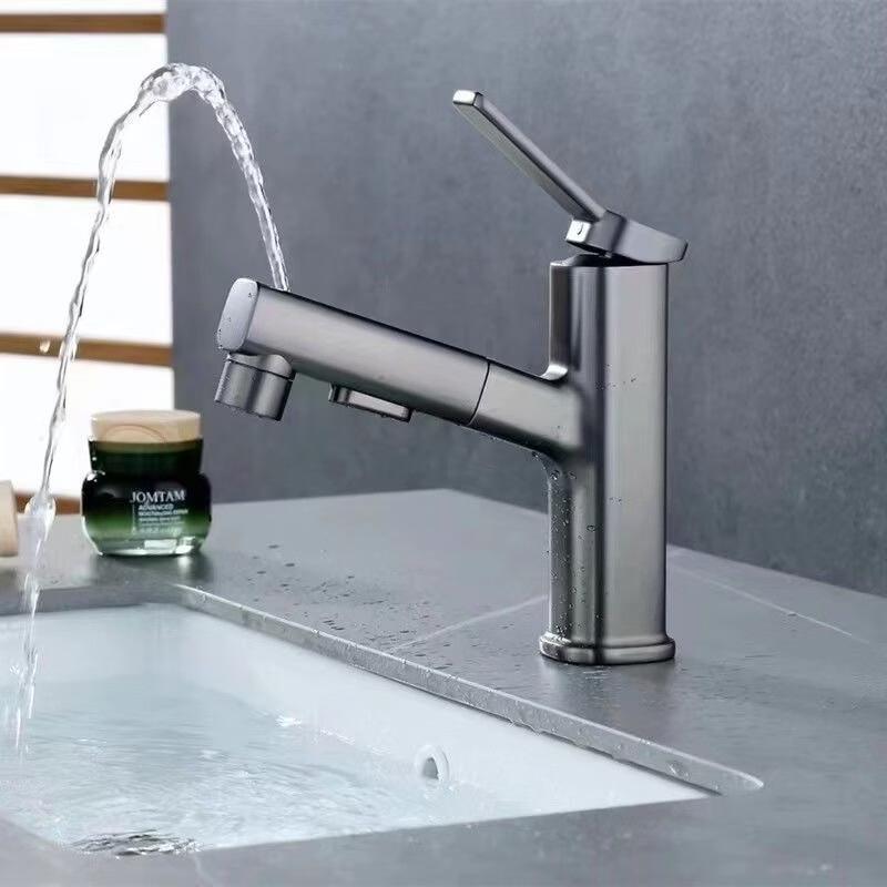 OEING Retractable Pull-Out Bathroom Basin Faucet