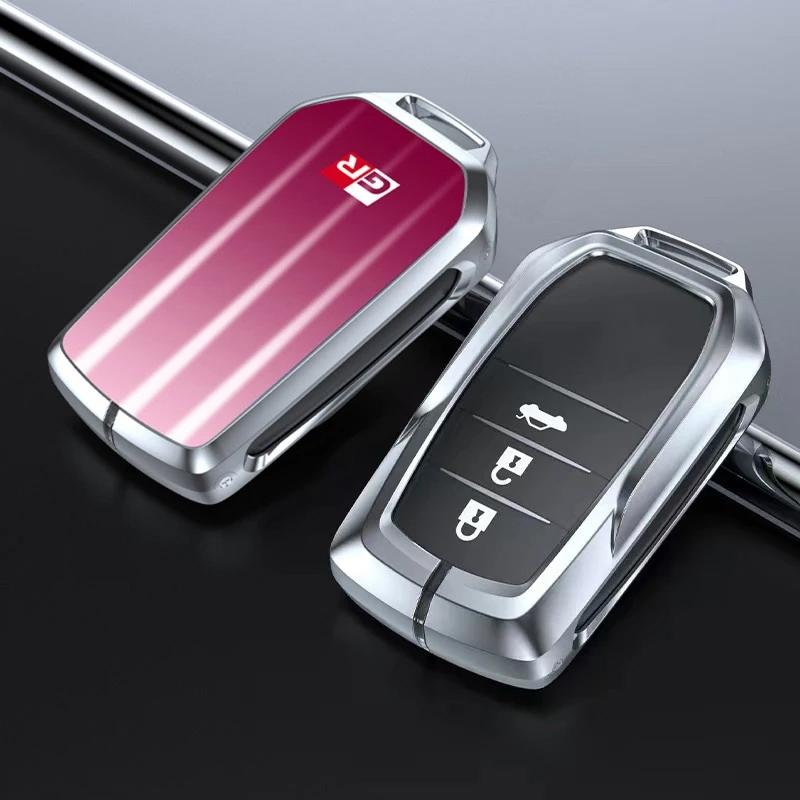 Автомобильный металлический сплав, дистанционный чехол для ключей для GR Sport Gazoo Racing C-HR RAV4 Mirai Avensis Prado, автоаксессуары, Стайлинг