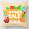 Student Pillowcase Office Nap Pillow Square Pillow Lemon Fruit Pattern Home Sofa Pillow