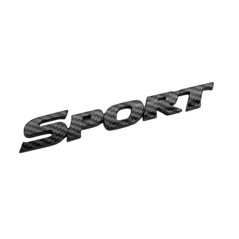 3d Chrome Black Metal Car Letters Carbon Sport Emblem Badge Decal Sticker For Highlander Rav4 Yaris Sport Logo Accessories