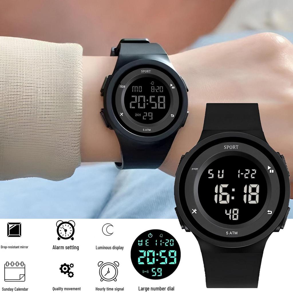 Children's Luminous Korean Style Electronic Watch – Alarm Clock for Students