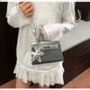 IELGY Ladies Messenger Bag Fashion Casual Silver Stitching Small Square Bag