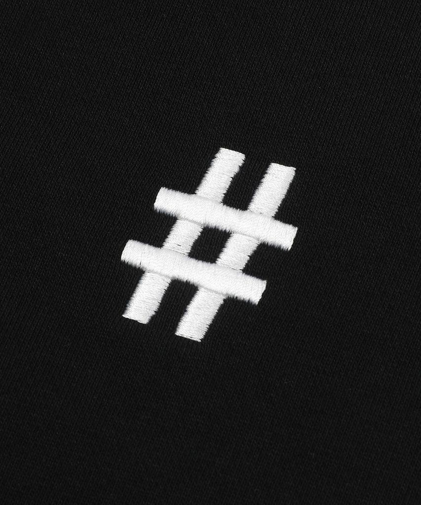 BEENTRILL Essential Hashtag Half Zip Sweatshirt (Black)