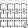12 Pcs Clear Candy Jars Transparent PVC Paint Cans With Lid DIY Wedding Party Decorations Halloween Trick Or Treat Candy Jar