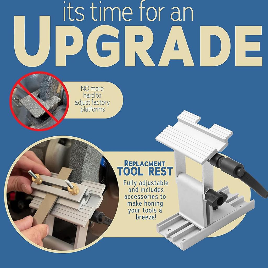 Регулируемый сменный держатель инструмента заточной станок для заточки металлический 6 дюймов 8 дюймов заточной станок (Серебряный)