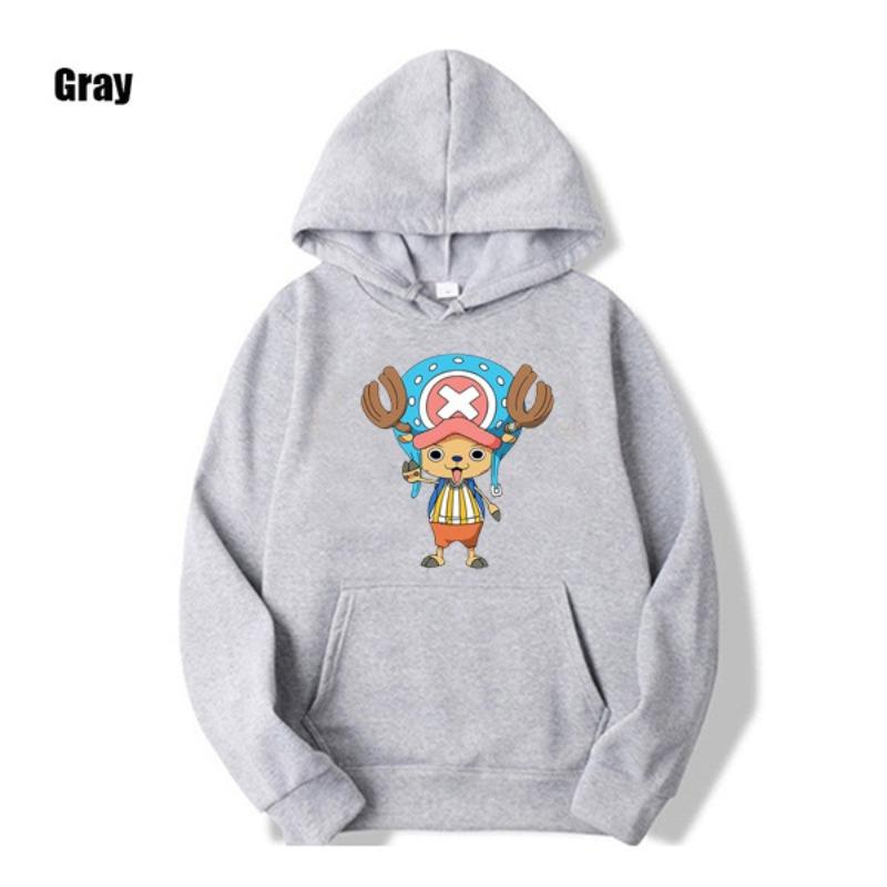 Anime One Piece Tony Tony Chopper Printed Hoodie Men Women Anime Hoodie Long Sleeve Fleece Pullovers Autumn Winter Sweatshirt