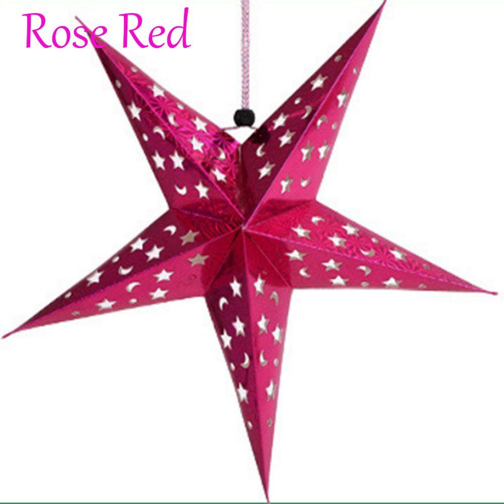 Fashion Home Festival Christmas Hanging Pentagram Star Xmas Ornament Tree Decoration Lamp Shade
