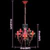 Classic Multicolor Crystal Chandelier Ceiling Light 5 Lights Lamp Luminaire 240311