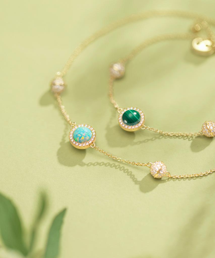 Lola Rose Heliocentric Malachite Gemstone Pendant Women'S Bracelet