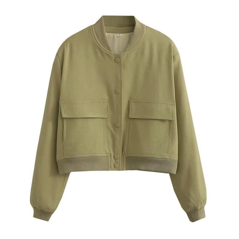 Womens Oversized Casual Jacket With Large Pockets Streetwear Style Lightweight Layering Outerwear In Multiple Solid Colors