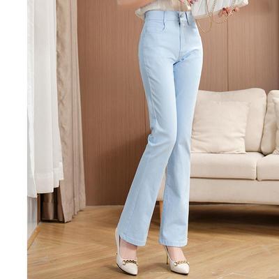 Женские эластичные джинсы Bootcut Женские расклешенные джинсы узкого кроя со средней талией