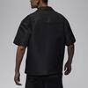 Jordan X Trophy Room Collaboration SS24 однотонная дышащая легкая трикотажная рубашка с коротким рукавом на пуговицах мужские рубашки черного цвета FQ3847-010