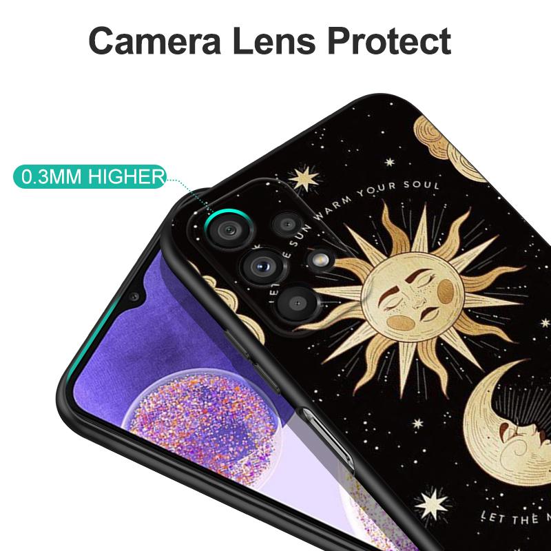 Черный чехол из ТПУ для Samsung Galaxy S22 S20 S21 FE PLUS ultra + S10 E lite, задняя крышка The Whimsy of the Moon