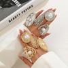 New, Exaggerated Metal Wind Pleated Imitation Pearl Ring, Personalized Sweet and Cool Line Open Ring