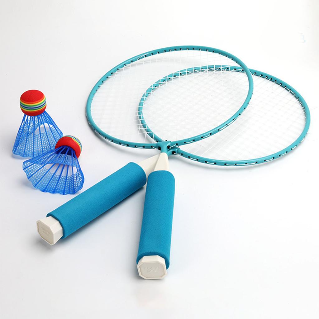 Children Badminton Racket Set Large Mesh Soft Anti Slip Handle Comfortable Grip Kids Badminton