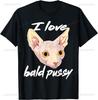 Футболка с надписью «I Love Bald Pussy» для взрослых, юмористическая, грязная, шутливая, повседневная, модная, свободная, уличная, хип-хоп, мужская, футболка, мягкие, летние, женские футболки