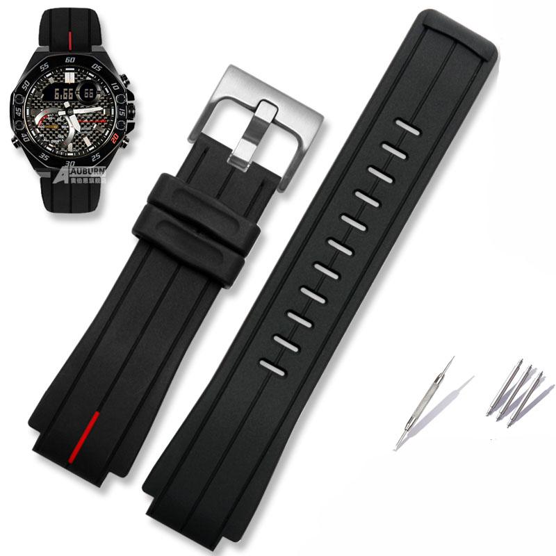Модифицированный силиконовый ремешок для часов, замена для Casio EDIFICE 20th Anniversary Honda 5618 ECB-10HR-1APR, спортивный водонепроницаемый ремешок