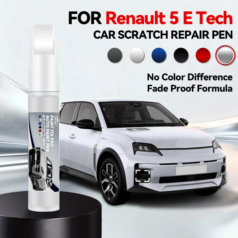 For Renault 5 E Tech Paint Repair Pen Touch Up Scratch Remover DIY Auto Accessories Black White Silver Gray Blue Red