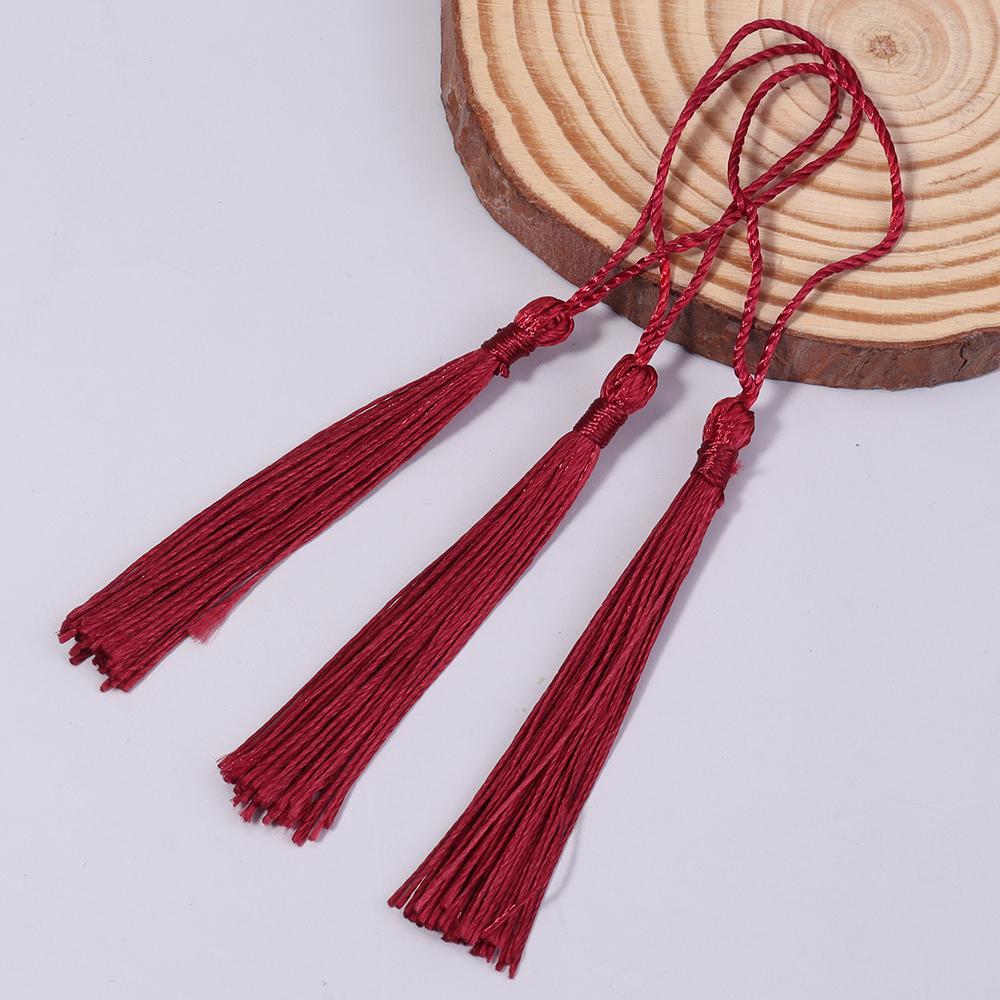 30-100pcs/lot Colorful Polyester Silk Tassel Fringe Cotton Tassels Trim For Sewing Curtains Accessories DIY Bookmark Decoration