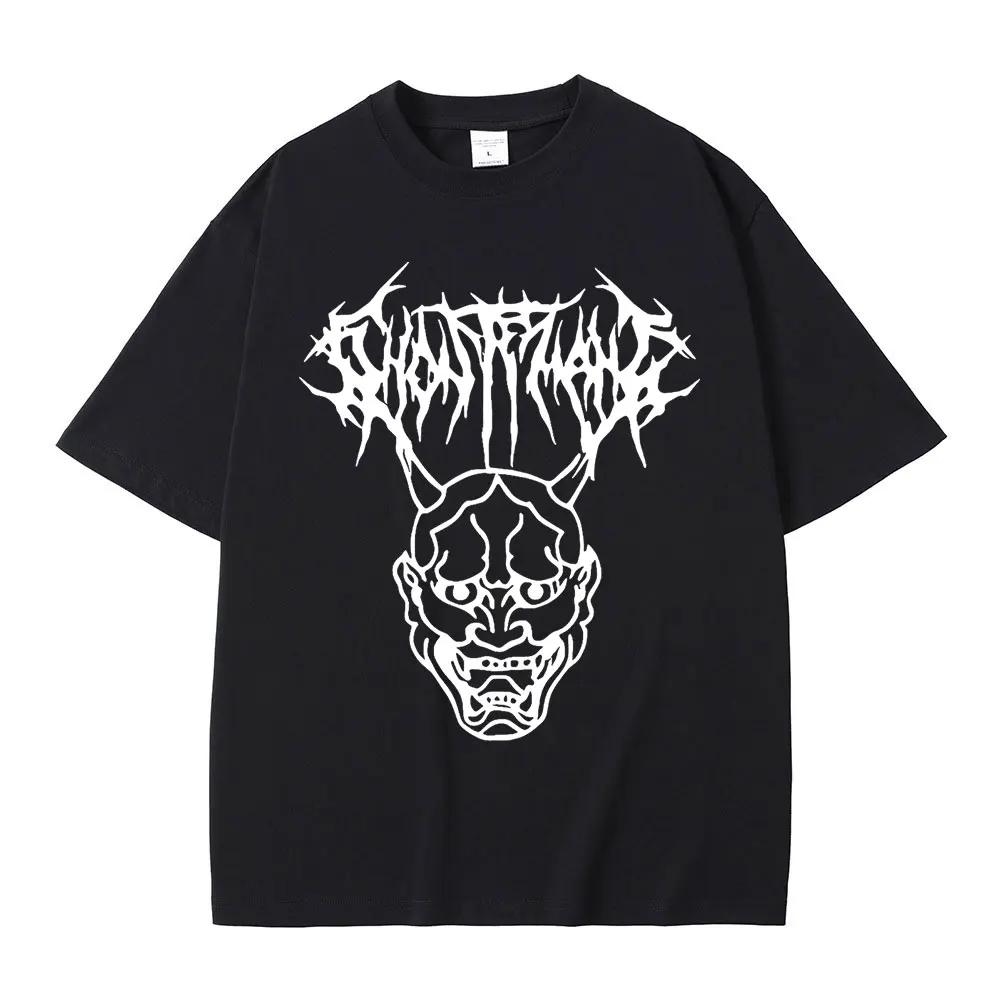 Футболка с графическим принтом Ghostemane, модная футболка в стиле хип-хоп, металл, рок, готика, уличная футболка больших размеров для женщин