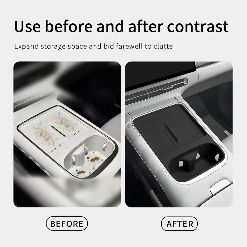 Для Xpeng G6 2025 Нескользящее беспроводное зарядное устройство Подставка для стакана с водой Коврик Противоскользящая накладка Бокс для хранения Силиконовые аксессуары для интерьера автомобиля