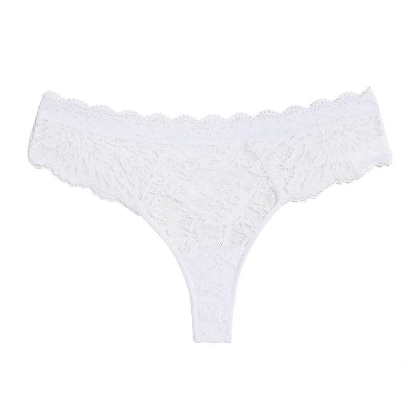 FINETOO Women Lace Thongs S-XL G-string Low Waist T-Back Panties Ladies Bikini Underwear Lingerie