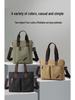 2024 Trendy Canvas Commuter Handbag - Большая вместимость, простая сумка через плечо и сумка-мессенджер