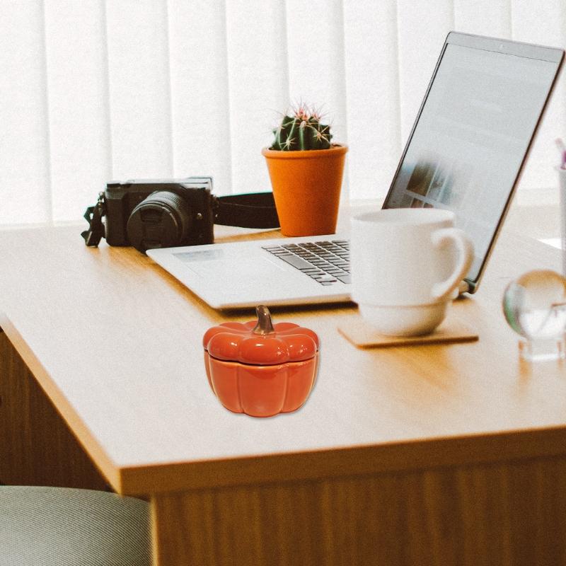 Чашка-подсвечник из тыквы с крышкой для украшения дома, спальни, керамические чашки