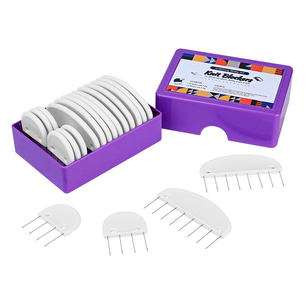 Лавандово-пурпурные вязальные булавки для придания формы шали и шарфу своими руками