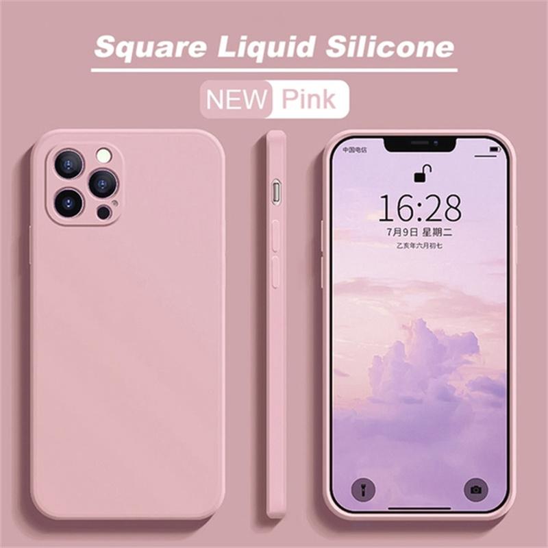 Роскошный противоударный чехол из жидкого силикона для iPhone 11 12 13 14 15 Pro Max7 8 iphone 15 X XS XR Max Mini Задняя мягкая крышка Funda