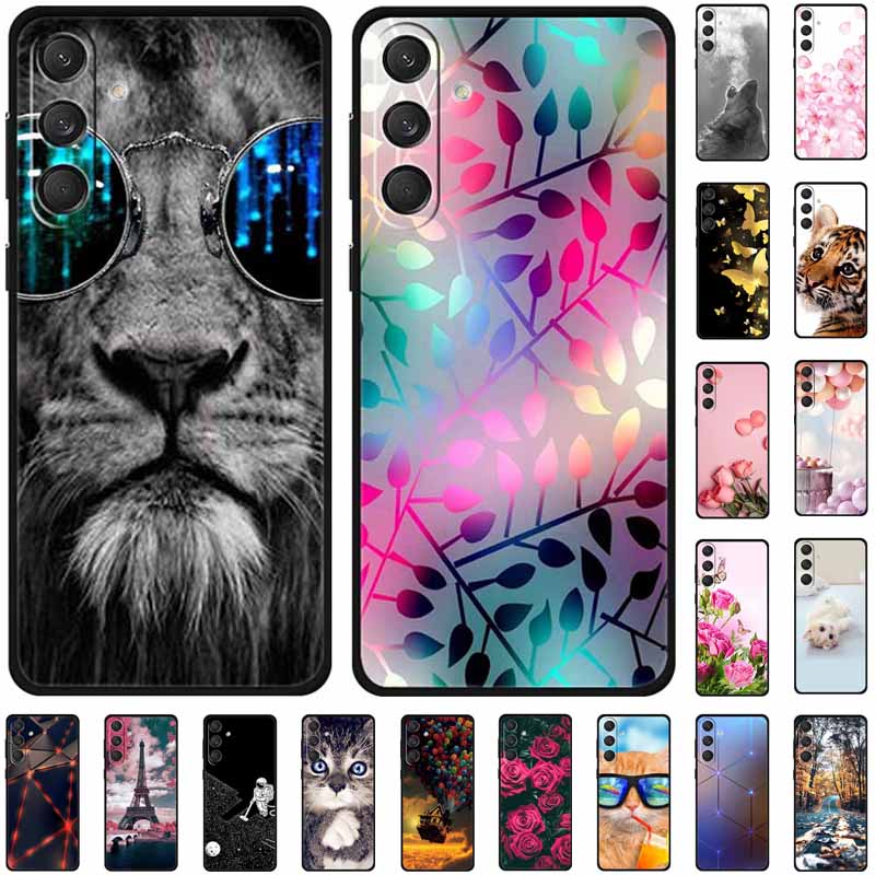 For Samsung M55 5G Case Soft Silicone Lovely Cat Fashion Phone Cover For Samsung Galaxy M55 Cases Bumper on for GalaxyM55 Lion