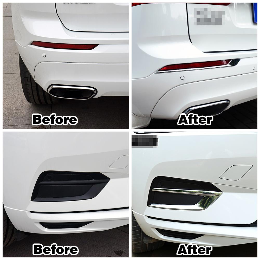 Для Volvo XC60 2018-2022 хромированная передняя противотуманная фара, задняя противотуманная фара, накладка, рамка, внешний вид из АБС-пластика