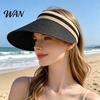 Straw Sun Hat Summer Foldable Hat, Breathable Braided Portable UV Protection for Beach Travel Hiking Headwear