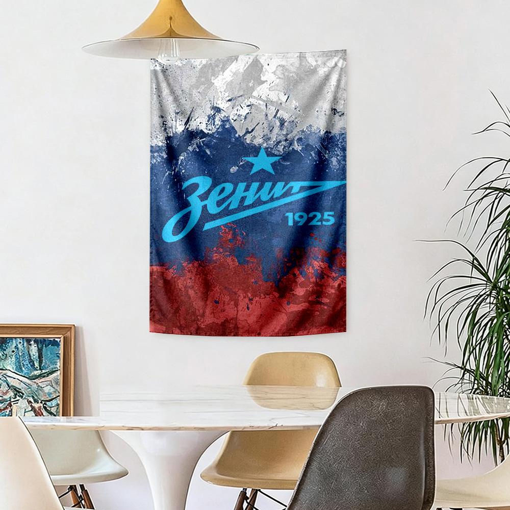 Blue Fc Zenit Saint Petersburg Wall Decor Tapestry Art For Pet Memorial Birthdaywedding Party Backdrop Family Gift