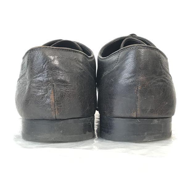 Сделано в Италии/HUGO BOSS/Кожаные туфли с удлиненным носком и гладким мыском/6.5/25.0-25.5/Коричневый/КОРИЧНЕВЫЙ/Деловые туфли(ИСПОЛЬЗОВАЛ)