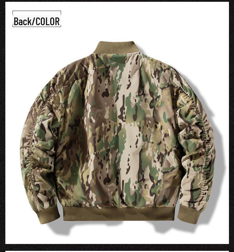 Мужская тактическая куртка-бомбер с воротником-стойкой на осень-зиму – Бейсбольная форма в стиле пилота ВВС