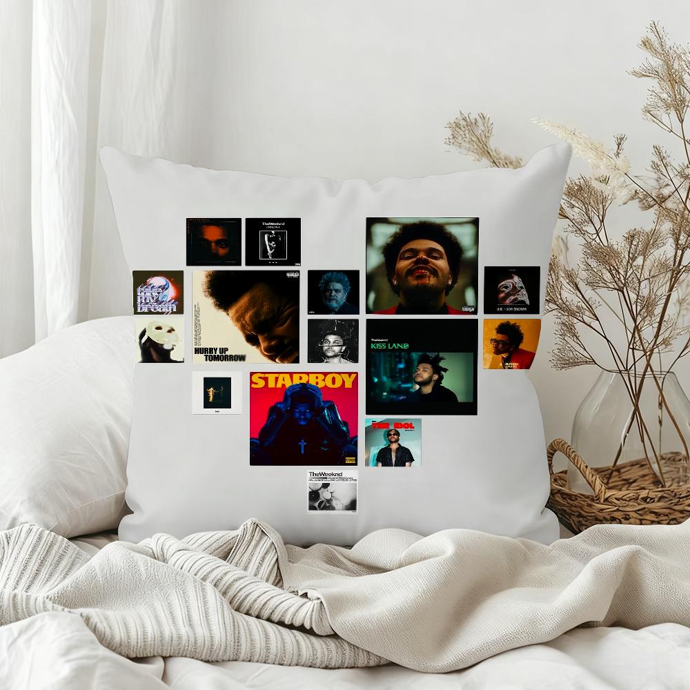 Rapper The WWeekndS Hurry Up Tomorrow Pillow Case Bedroom Sofa Living Room Backrest Decoration Square Cushion Nap Time