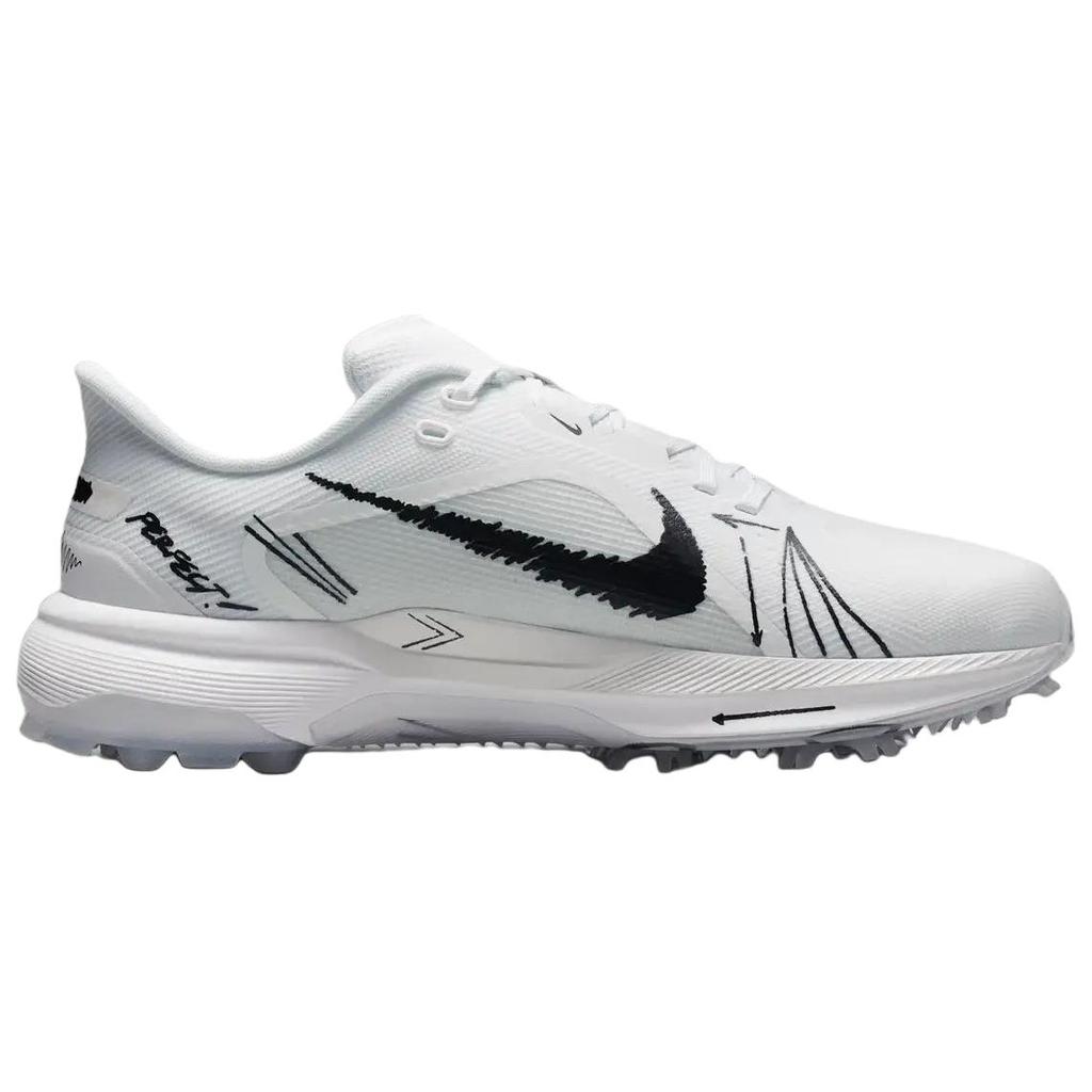Nike PEGASUS 1 Водонепроницаемые Поддерживающие Гольф-Ботинки Унисекс Белый Серебристый IR3241-100