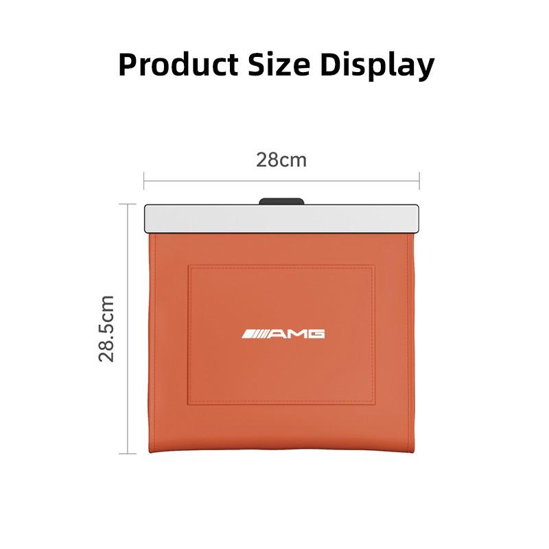 Car Garbage Bin Leather Magnet Closure Design Waterproof Car Trash Bag For Mercedes Benz AMG W203 W204 W205 W209 W210 W211 W212 AX1