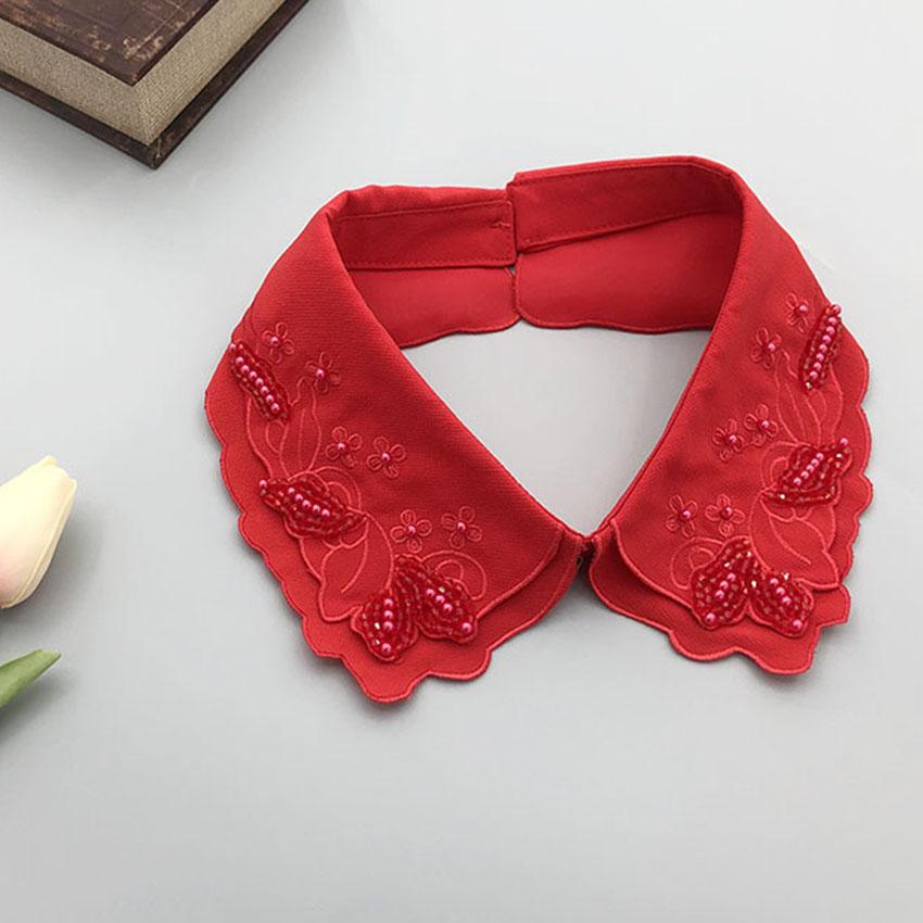 Белая черная рубашка с искусственным воротником для женщин, кружевной ажурный съемный воротник, ромбовидный лацкан, рубашка, блузка, топ, ожерелье, аксессуары для одежды