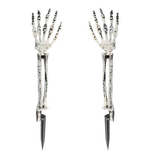 Хэллоуин Скелет Декорация Колышек Реалистичная Рука Скелета Рука с Колышком для Газона Наружный Череп Кость Дворовый Знак для Сада Газона Кладбищенский Декор
