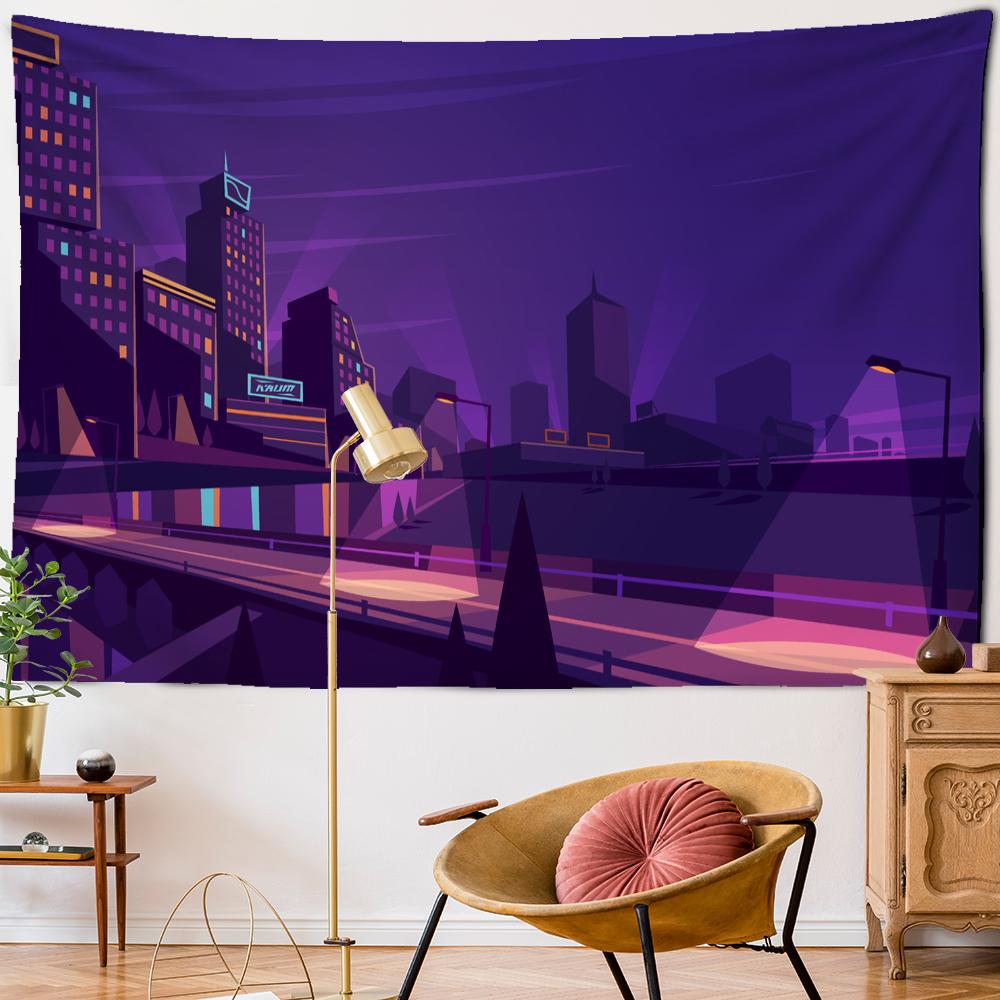 Научная фантастика картина маслом гобелен настенный богемный мультфильм хиппи психоделический ковер художественная комната домашний декор