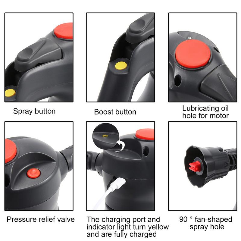 Аккумуляторный баллончик для пены для снега 2 л, электрическая мойка высокого давления, профессиональный садовый шланг, бутылки, распылитель, автомобильные аксессуары