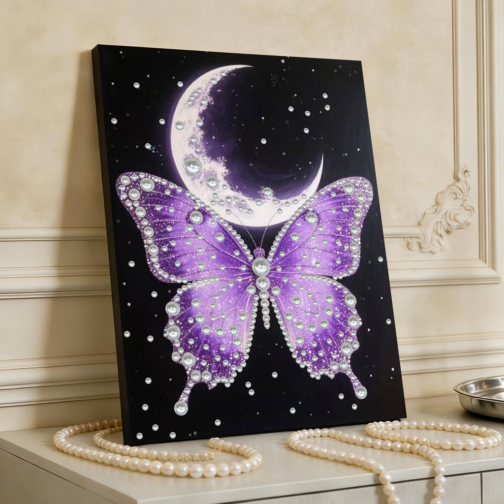 Жемчужная DIY Алмазная Живопись Каменное Искусство 11,8x15,7 дюйма с Рамкой для Взрослых/Новичков Идея для Подарка Декор для Дома
